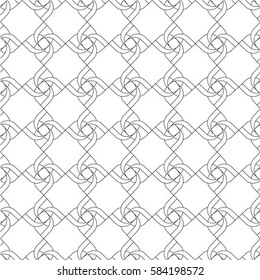Floral line seamless pattern. Geometric classical antique ornament. 
Ornamental stylish background. Abstract stripe tile texture. 
