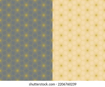 Floral linear Ornament, elegant boho style Seamless Pattern. Hex thin line vector Illustration. Surface cover design. Transparent background