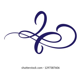 Floral lines filigree design elements. Vector vintage line elegant dividers and separators, swirls and corners decorative ornaments. Flourish curl elements for invitation or menu page illustration