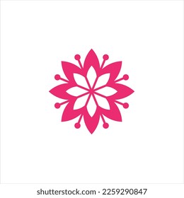 imagen de diseño de elementos abstractos con logotipo floral.
