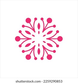 imagen de diseño de elementos abstractos con logotipo floral.