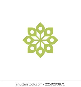 floral logo abstract element design ilustration.