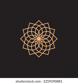 floral logo abstract element design ilustration.