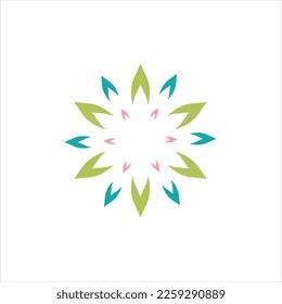 floral logo abstract element design ilustration.