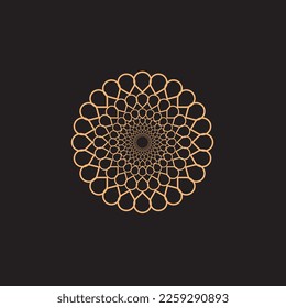 floral logo abstract element design ilustration.