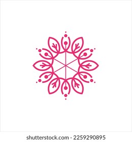 imagen de diseño de elementos abstractos con logotipo floral.