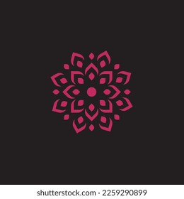 Abstrakte Design-Illustration mit floralem Logo.
