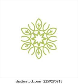 floral logo abstract element design ilustration.