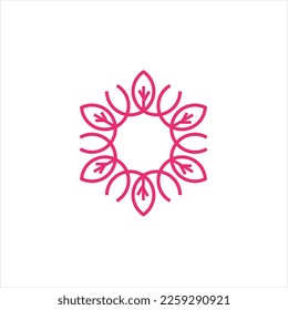 floral logo abstract element design ilustration.