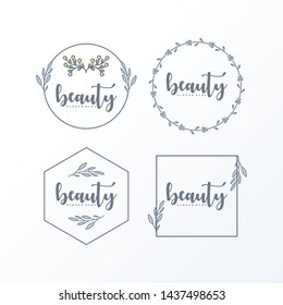 floral logo bundle pack ready to use and editable files. 