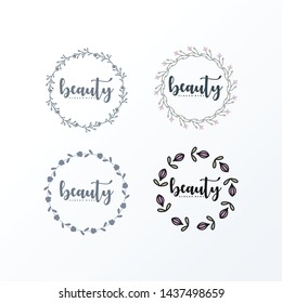floral logo bundle pack ready to use and editable files. 