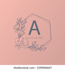 floral logo with a cool feminine style, this logo can also be used for one color and can be changed as you wish