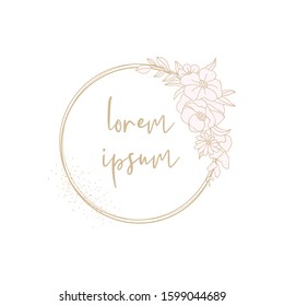 floral logo with a cool feminine style, this logo can also be used for one color and can be changed as you wish