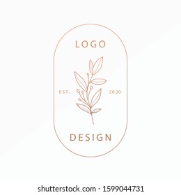 floral logo with a cool feminine style, this logo can also be used for one color and can be changed as you wish