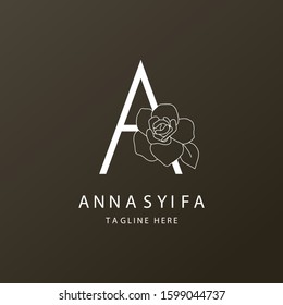 floral logo with a cool feminine style, this logo can also be used for one color and can be changed as you wish