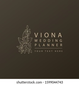 floral logo with a cool feminine style, this logo can also be used for one color and can be changed as you wish