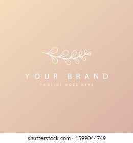 floral logo with a cool feminine style, this logo can also be used for one color and can be changed as you wish