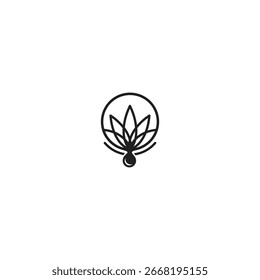 Elemento de diseño de logotipo floral Vector