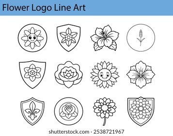 Floral Logo Design Line Art Collection