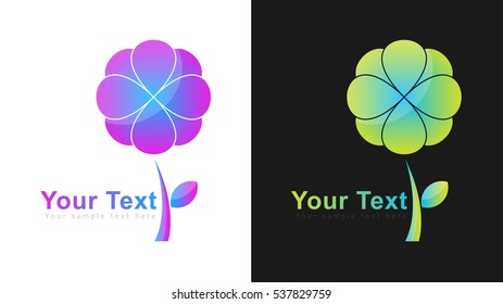 Floral logo design template