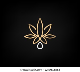 ​Simple floral logo design. Vector image.