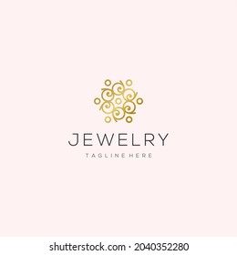 Floral logo. Flower icon. Floral emblem. Cosmetics, Spa, Beauty salon, Decoration, Boutique logo. Luxury, Business, Royal Jewelry.