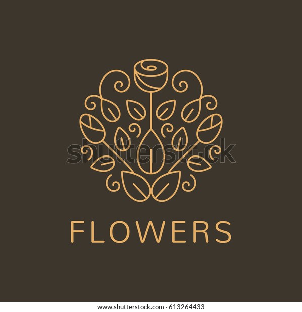 花柄のロゴ 花のアイコン 花の紋章 化粧品 スパ 美容サロン デコレーション ブティックロゴ 高級品 ビジネス ロイヤルジュエリー ホテルのロゴ 内部アイコン リゾートとレストランのロゴ のベクター画像素材 ロイヤリティフリー