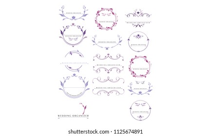 floral logo icon vector