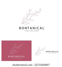 Floral Logo, Leaves And Flowers Botanical Garden Vector, Floral Design Of Life