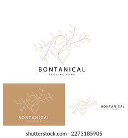 Floral Logo, Leaves And Flowers Botanical Garden Vector, Floral Design Of Life