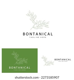 Floral Logo, Leaves And Flowers Botanical Garden Vector, Floral Design Of Life