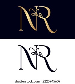 floral logo NR brand design