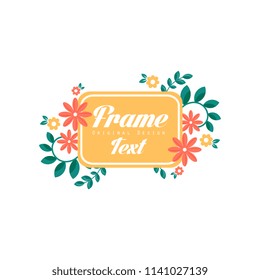 Floral logo original design, creative sign for company identity, floral shop, beauty studio, packaging, business card vector Illustration