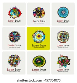Floral logo set for your design