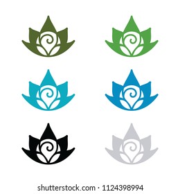 Floral logo. Simple vector illustration. decorative leaf