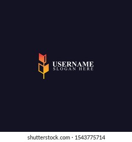 floral logo vector concept with awesome gradients, simple, and elegance styles