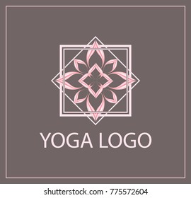 floral logo for yoga or spa salon
