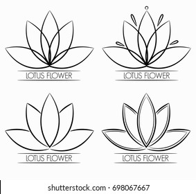 Floral Lotus Flower Logo abstract