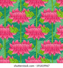 Floral lotus flower pattern