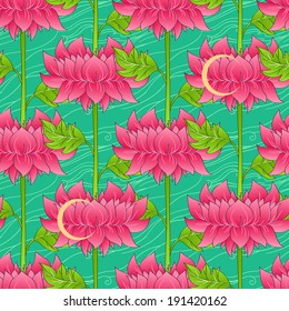 Floral lotus flower pattern