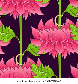 Floral lotus flower pattern