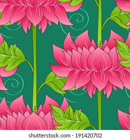 Floral lotus flower pattern