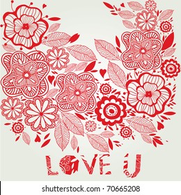 floral love background