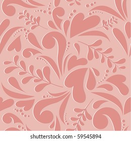 floral love seamless pattern