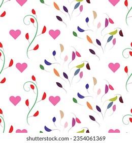 Blumen und Liebe nahtlose Muster Design.