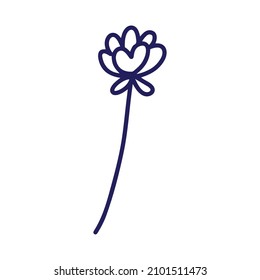 Floral love sign on valentine element design. vector illustration