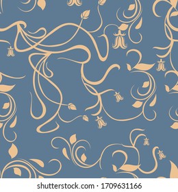 Floral Luxurious Seamless Pattern with Ornament Style. Vintage Concept with Floral Object Suitable for Wallpaper, Card, Invitation, Printing Art, Vector Background