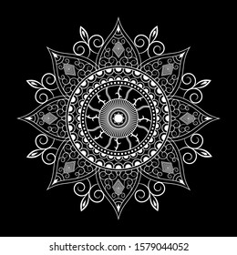 Floral luxury mandala pattern  Oriental pattern, vector illustration. Islam, Arabic, Indian, Moroccan,Spain, Turkish, Pakistan, Chinese, mystic, ottoman motifs.