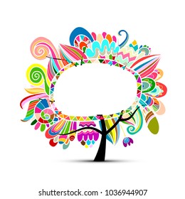 Floral magic tree, sketch for your design