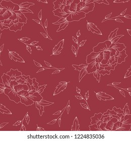 Floral Magnolia. Hand drawn Floral pattern. Hand drawn Floral Pattern. Floral texture.